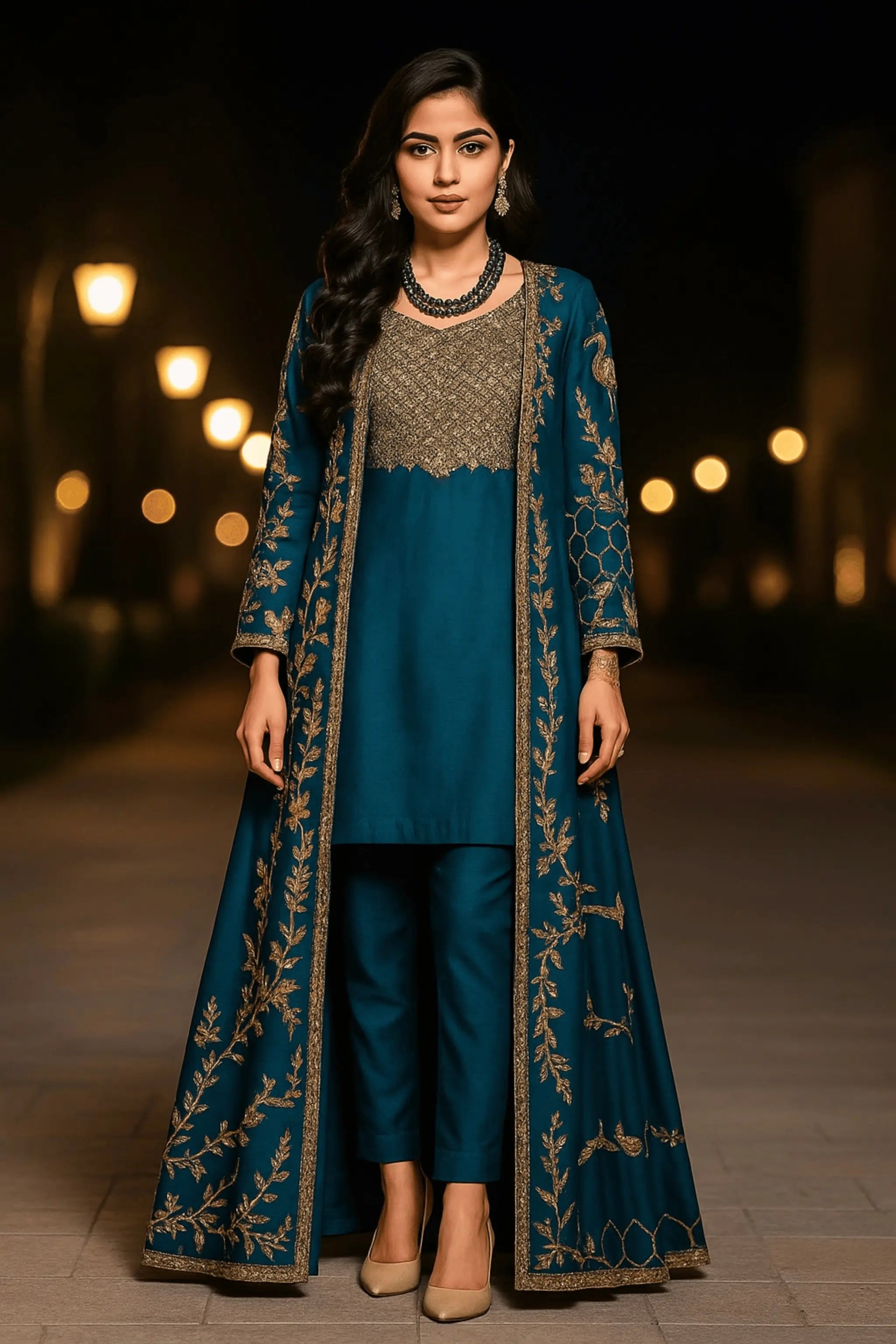 Orient Pure Raw Silk Party & Wedding Dress