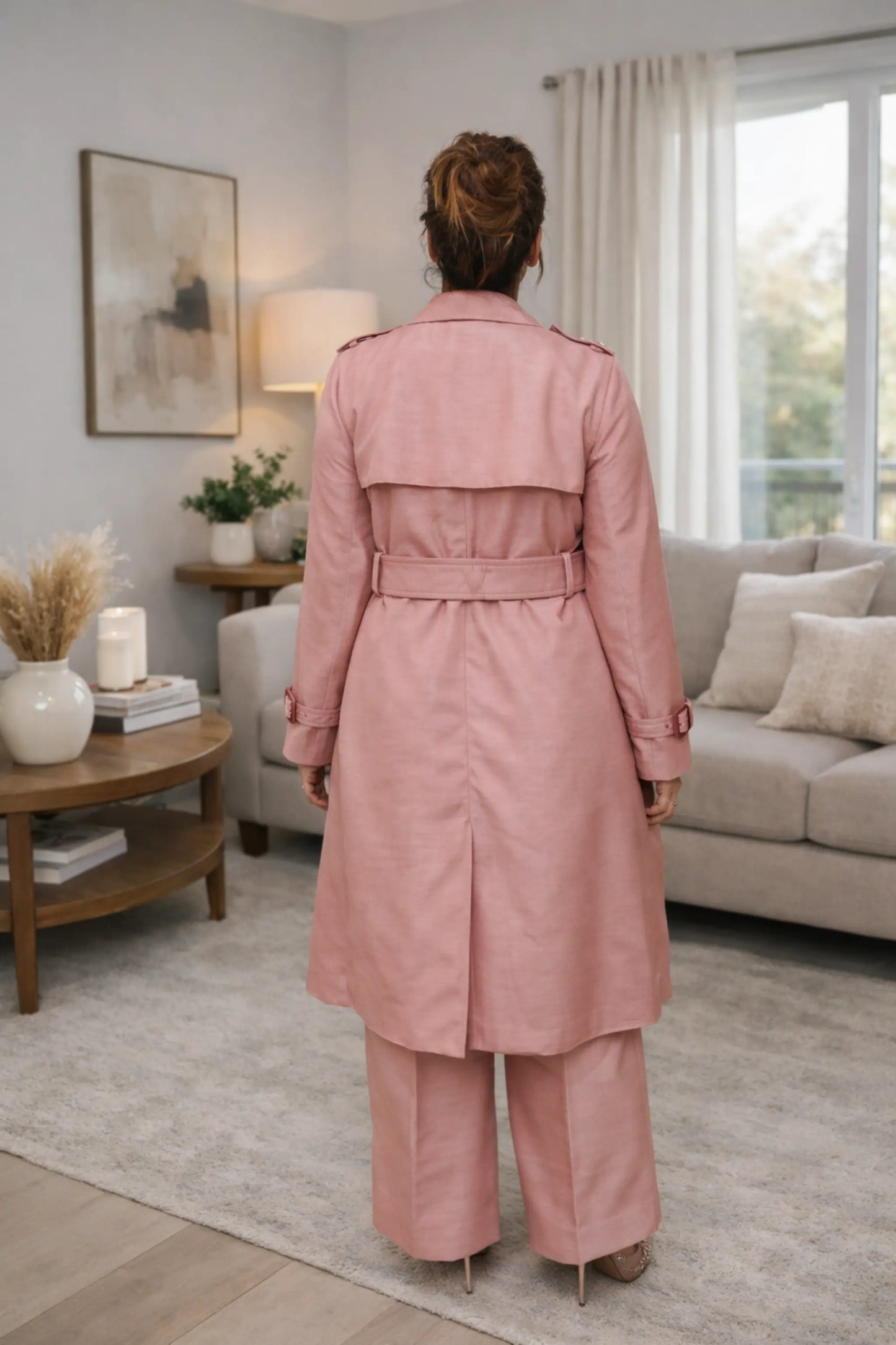 Blush Aura formal layered outfit styling