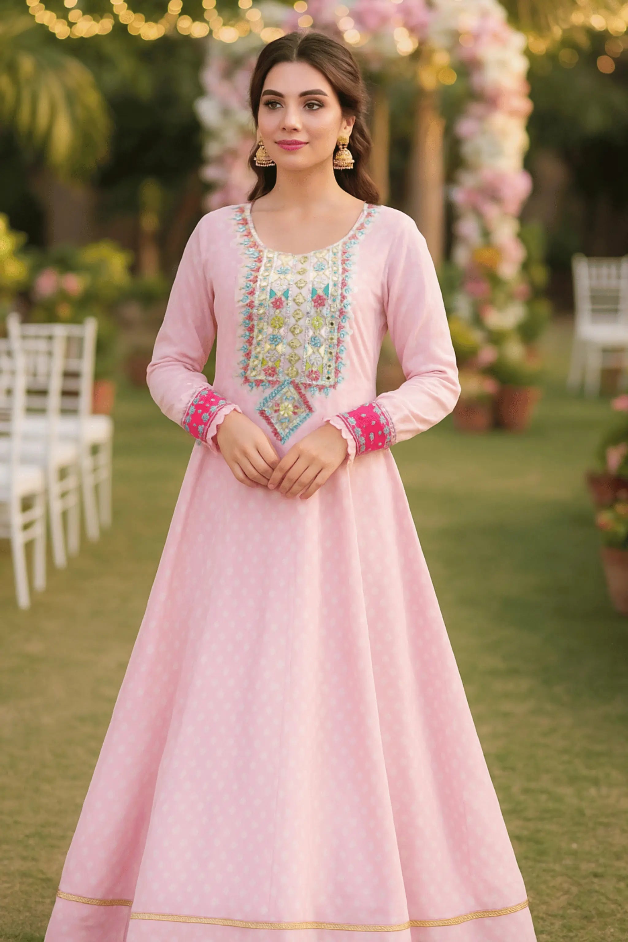 Sahar_2_piece_Chunri_frock_with_full_border_hemming_and_embroidered_medium_silk_dupatta_AOI_Libas