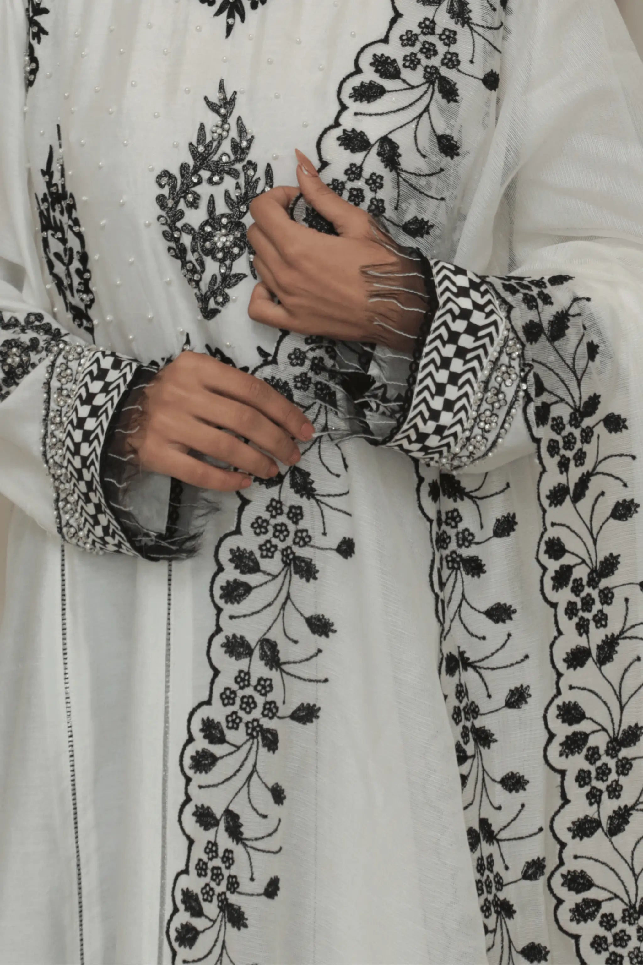 White_cotton_net_A-line_frock_with_block_print_border_dupatta