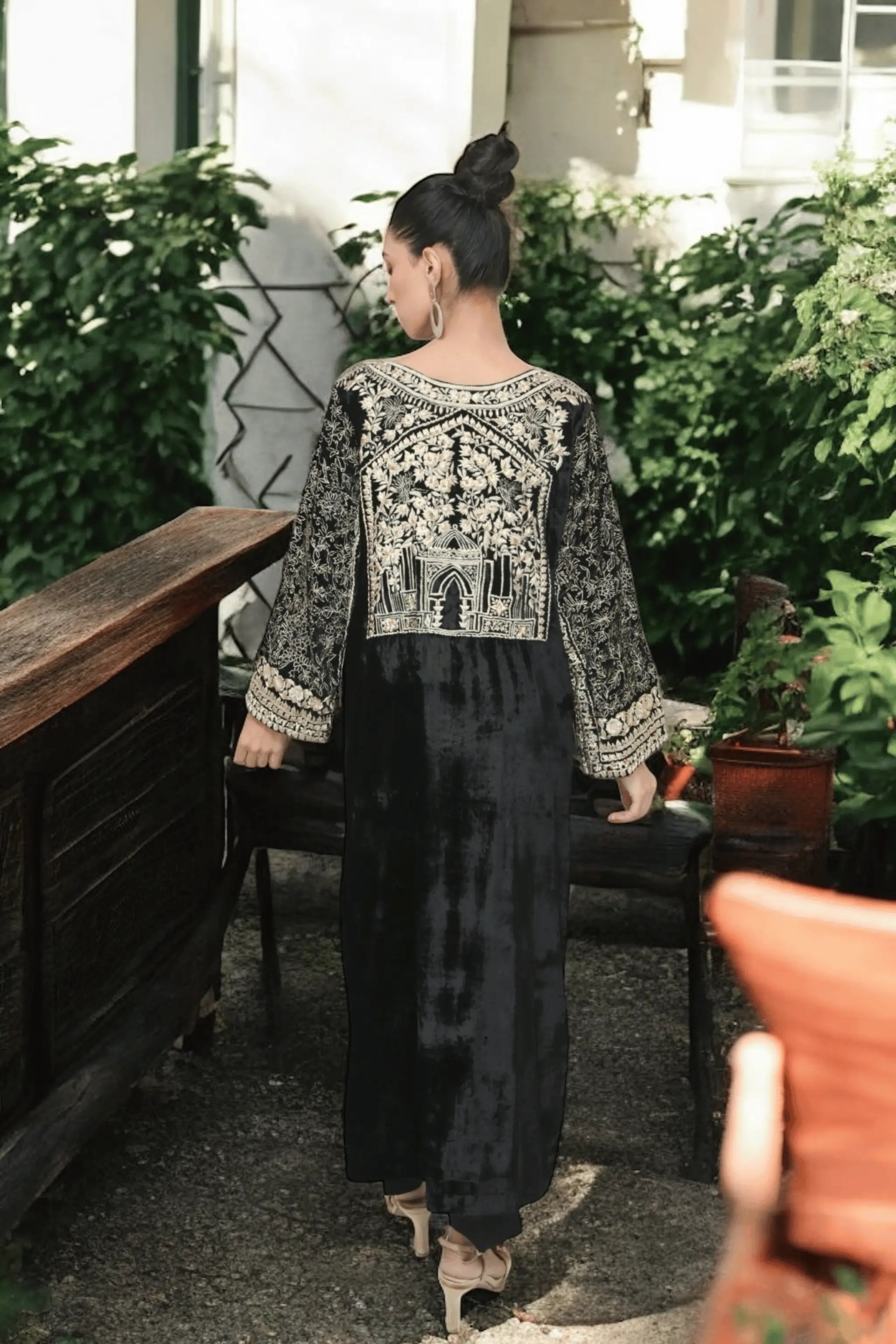 Wood_Smoke_velvet_shirt_semi-formal_party_wear_outfit