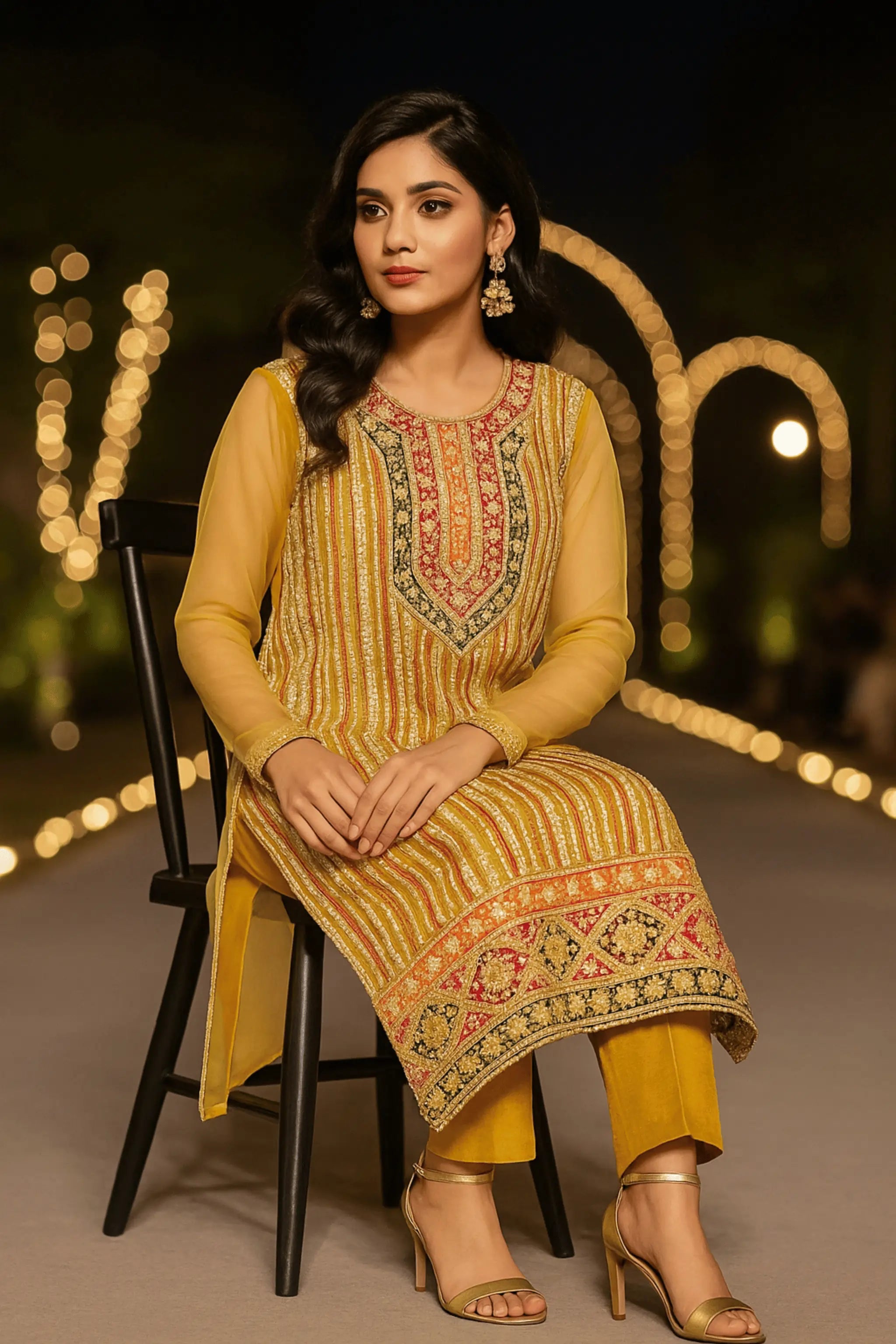 SuperNova – raw silk short shirt with intricate embellishments — front view