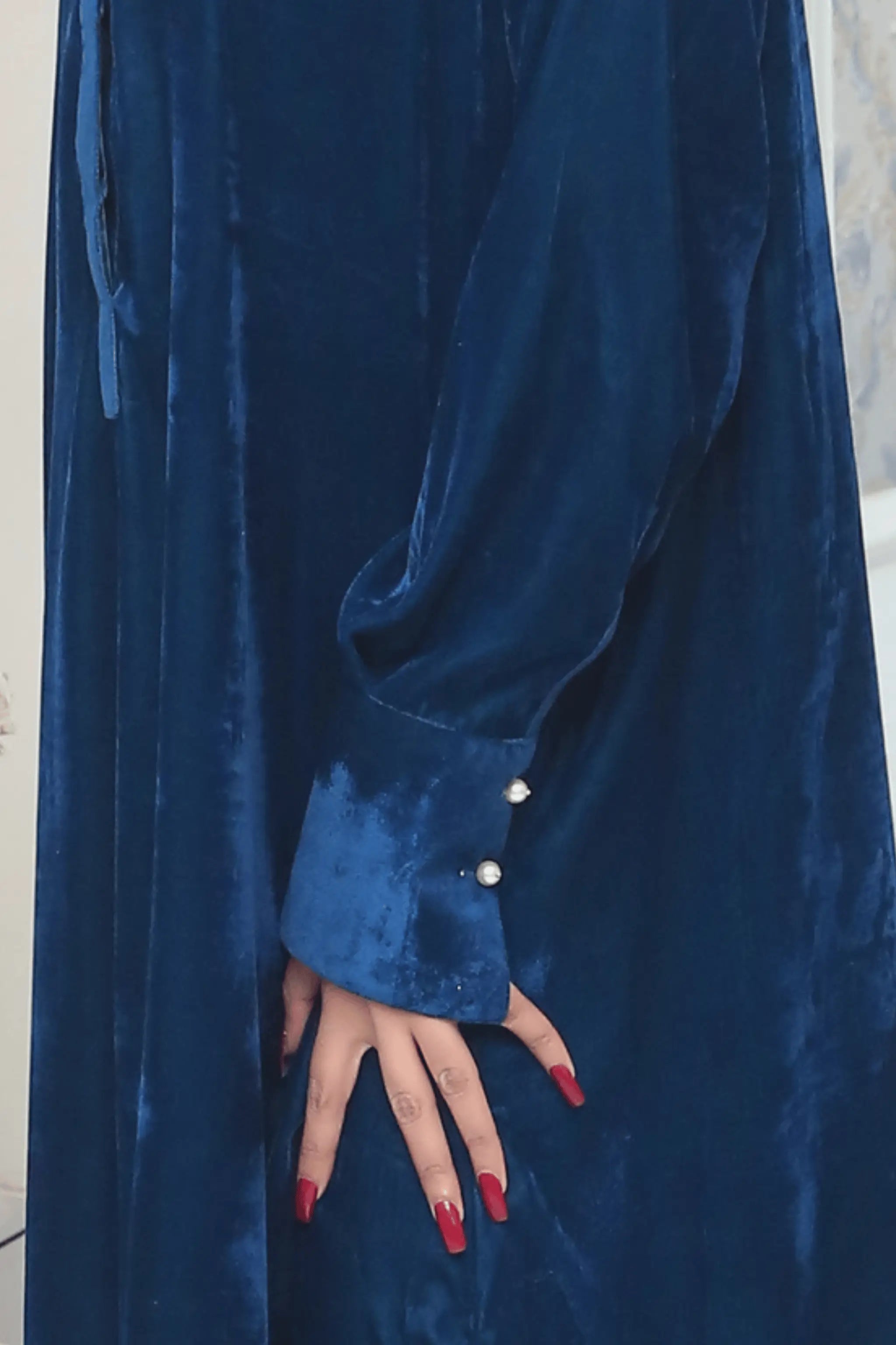 AOI winter velvet outfit styled for evening gatherings.