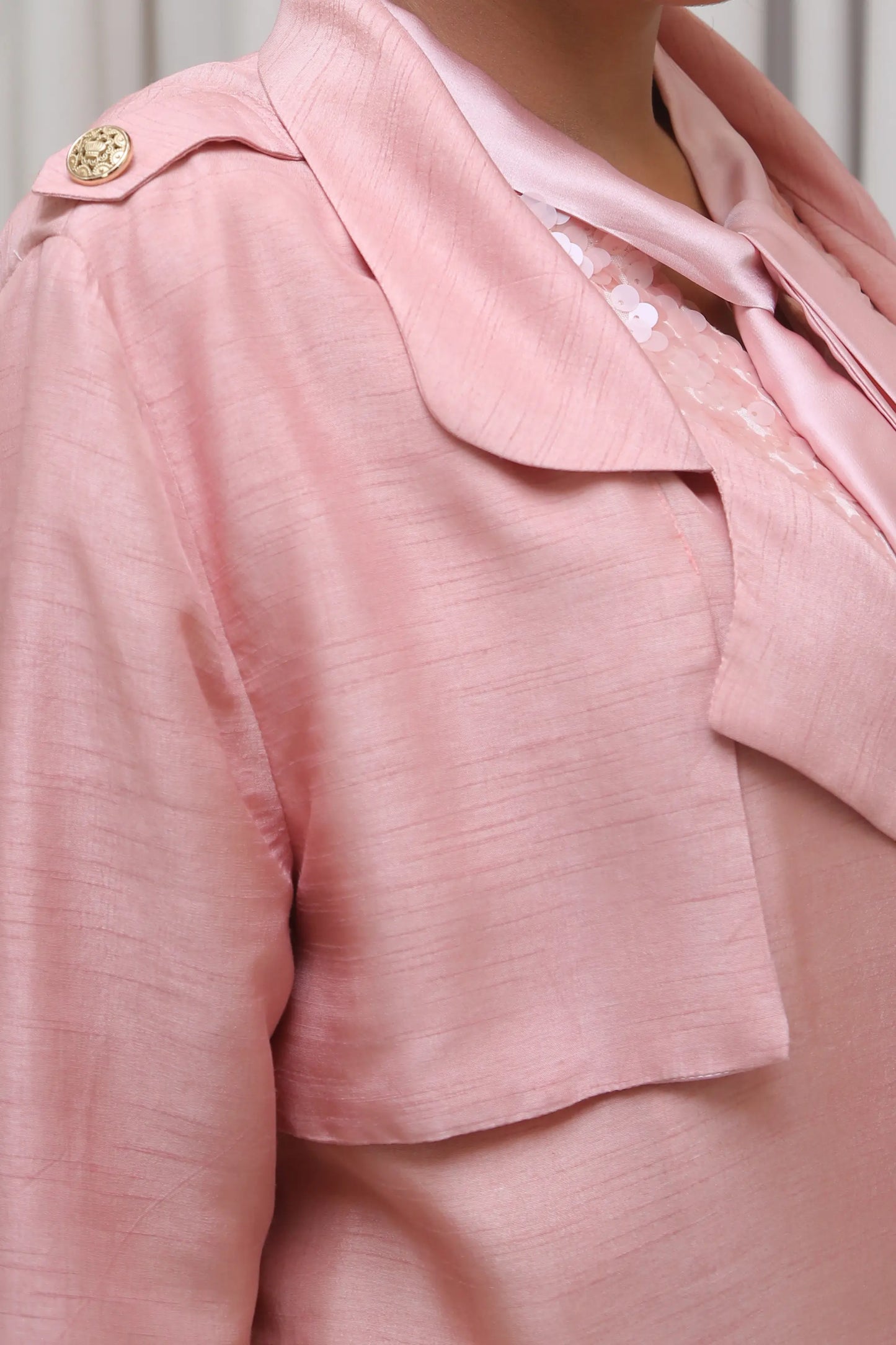 Blush Aura fabric texture close up