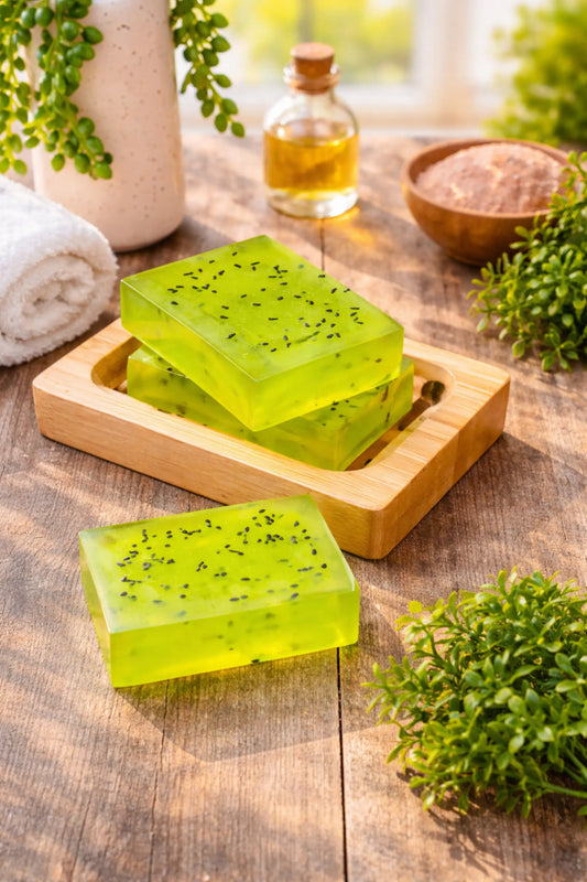 “Glutathione with Kiwi Extract Soap – handmade natural soap for face and body skincare”