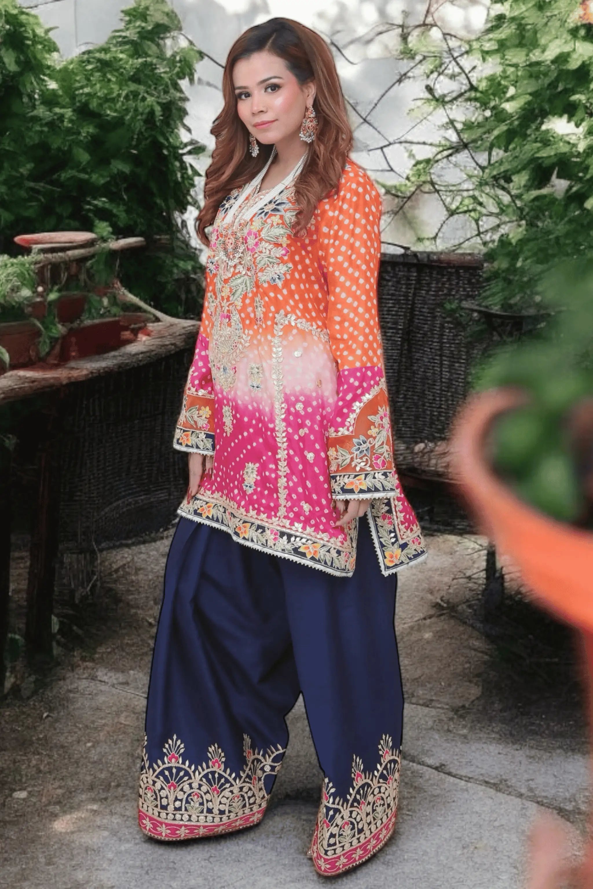 Mirage_chunri_three-piece_set_medium-silk_shirt_with_gota_thread_work_raw-silk_farshi_shalwar.