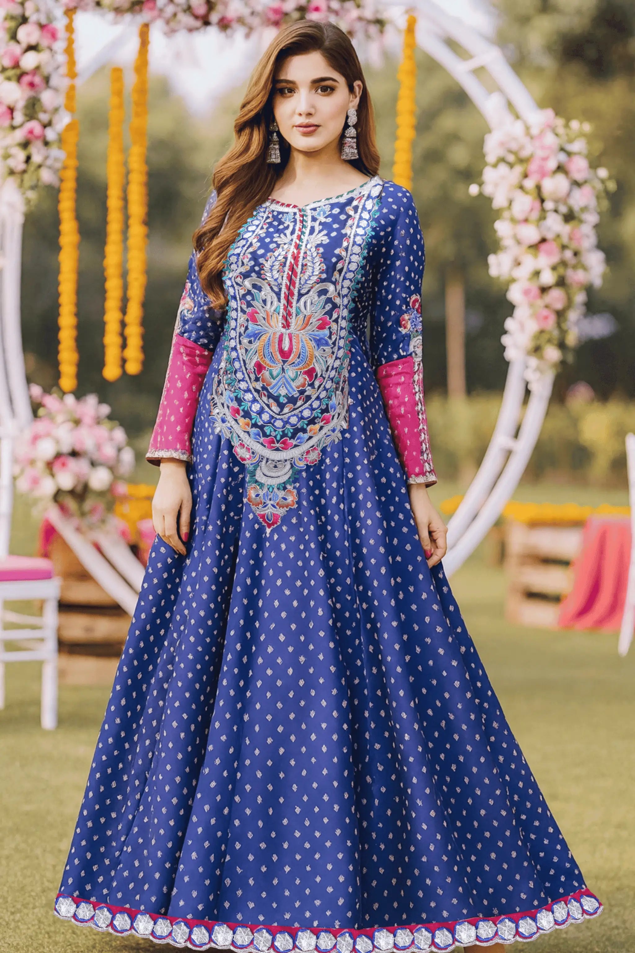 Nayab_2_Piece_Chunri_frock_and_dupatta_in_medium_silk_with_embroidery_and_gotta_work_AOI_Libas