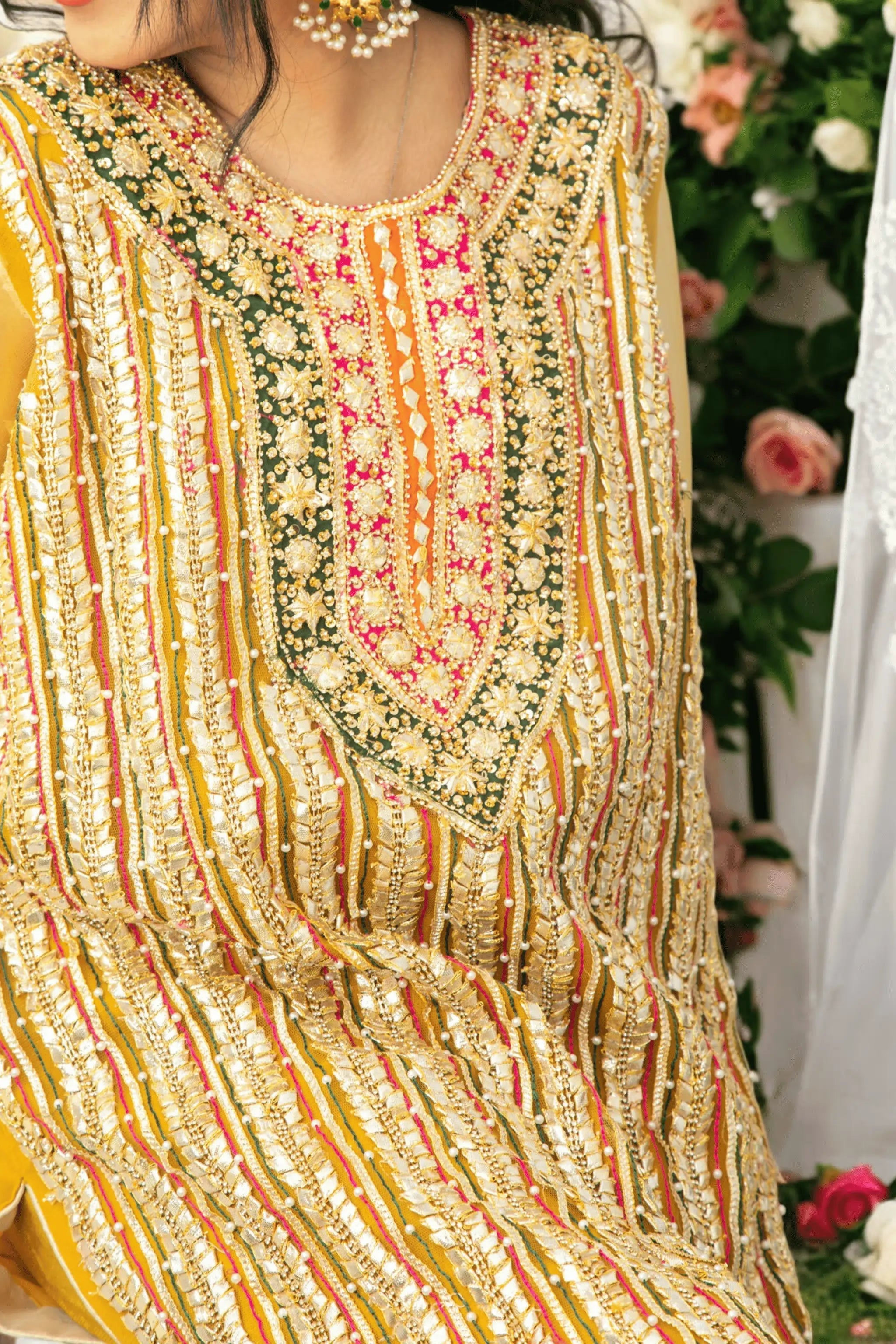 SuperNova – block print and gotta lace detailing on shirt