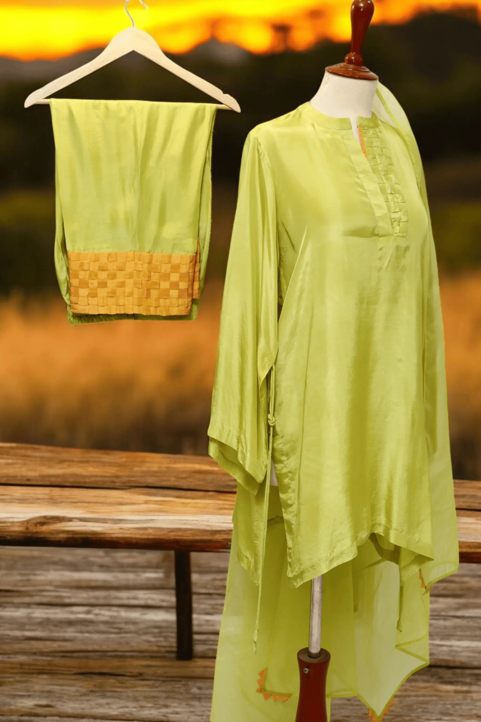 Women’s party wear tussle silk dress – Wild Willow by AOI