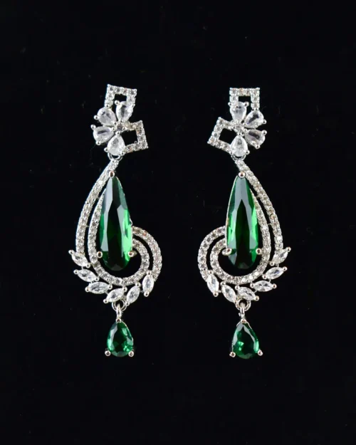 Hanging Green Earrings
