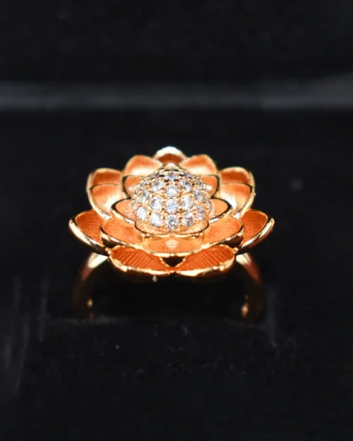 Gold Rose Flower Ring